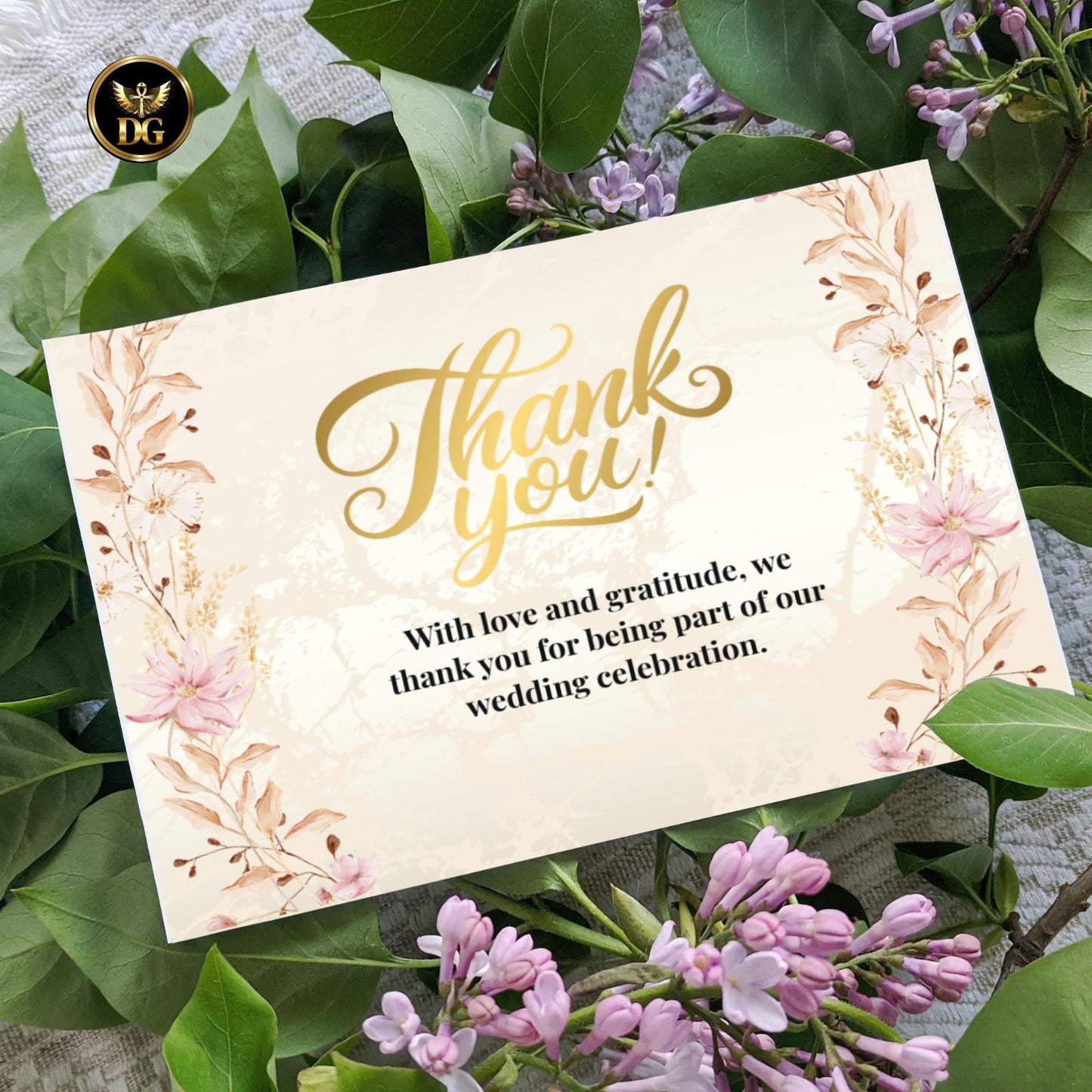 Elegant Pastel Pink, Gold Boho Wedding Invite Bundle Printable Digital Template Save the Date Details, Menu RSVP Thank you, Instant Download