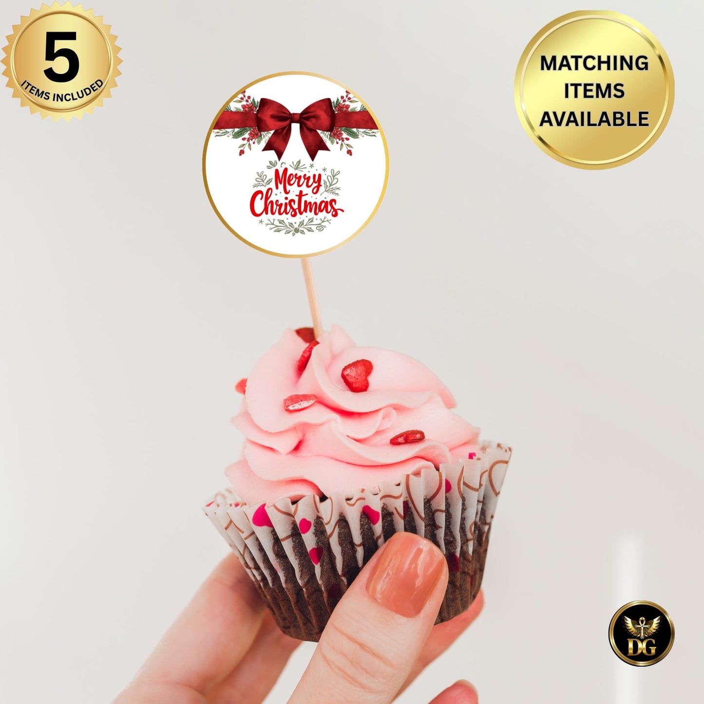 Elegant White Baby Shower Small Bundle, Red Velvet Bow Christmas Theme Tags, Cupcake Toppers, Bottle & Wine Labels, Table Signs, Food Labels