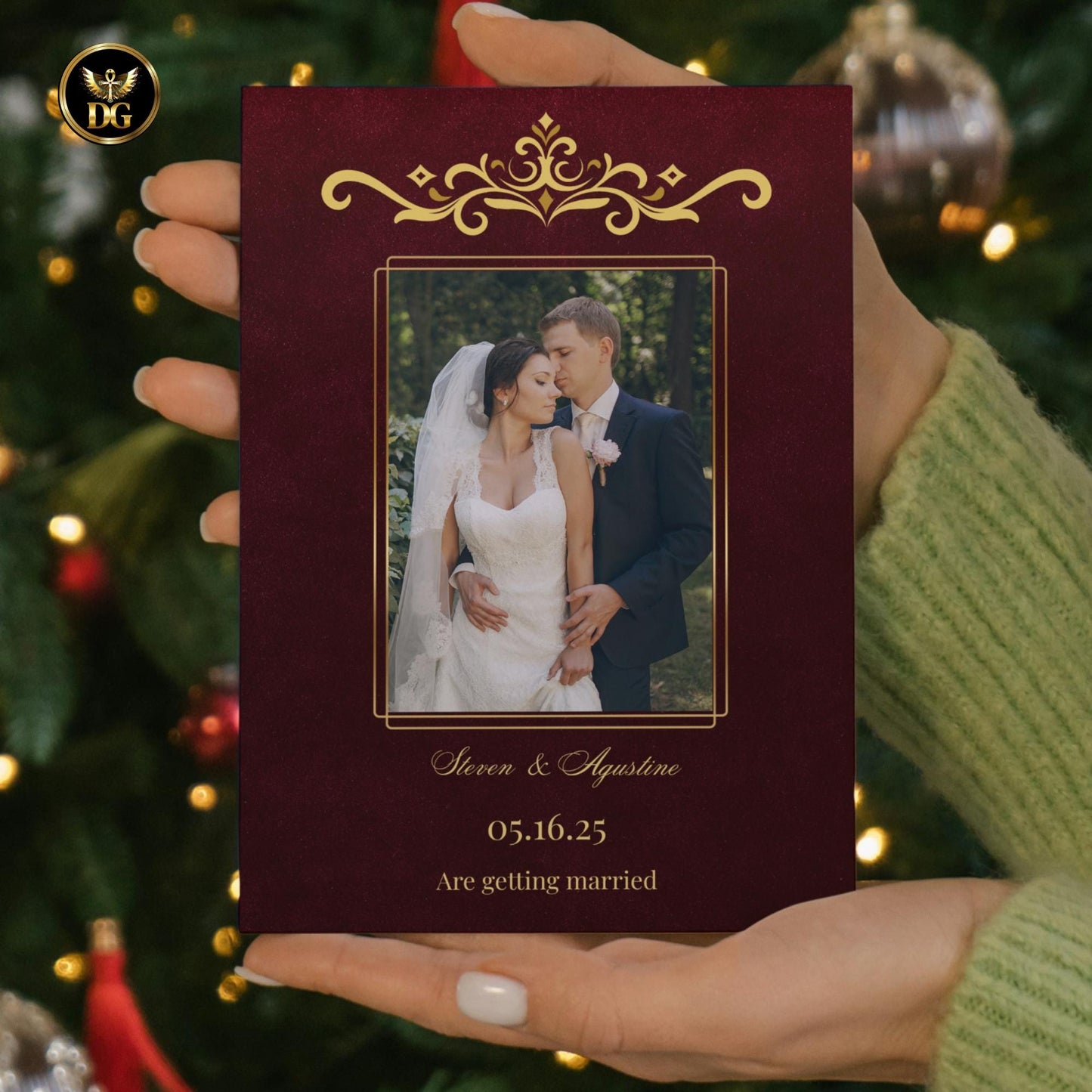 Editable Burgundy and Gold Wedding Invitation Suite, Luxury Wedding Template Bundle with Matching Welcome Sign, Printable Wedding Set