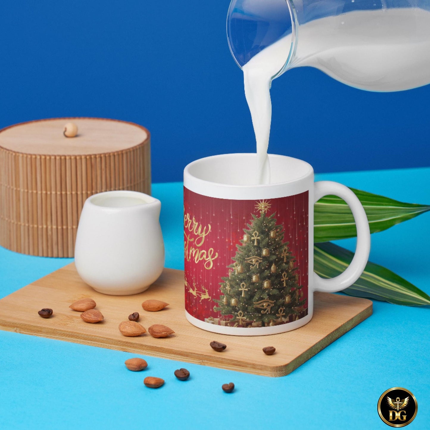 Egyptian Pharaoh Christmas Mug Unique Egyptian Christmas Coffee Cup Merry Christmas GiftMerry Christmas Tree Mug Accent Coffee Mug (11/15oz)