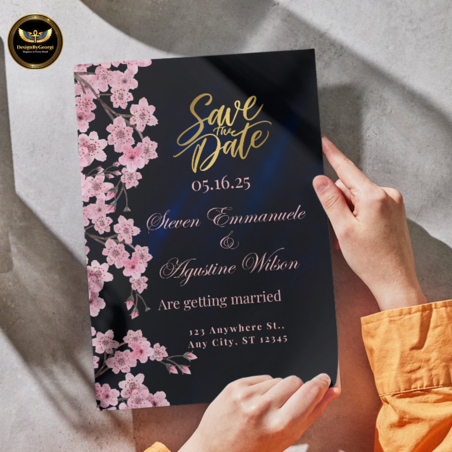 Navy & Blush Velvet Luxury Wedding Invitation Template, Editable Canva Wedding Suite, Elegant Navy Blue Blush Pink Rose Invite