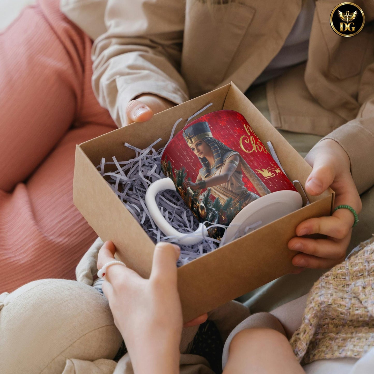 Egyptian Pharaoh Christmas Mug Unique Egyptian Christmas Coffee Cup Merry Christmas GiftMerry Christmas Tree Mug Accent Coffee Mug (11/15oz)