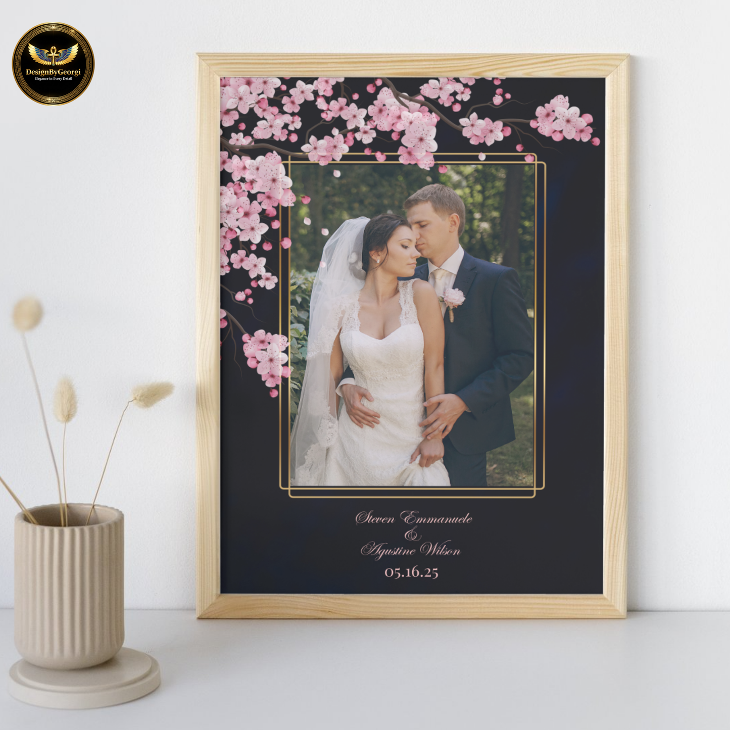 Navy & Blush Velvet Luxury Wedding Invitation Template, Editable Canva Wedding Suite, Elegant Navy Blue Blush Pink Rose Invite