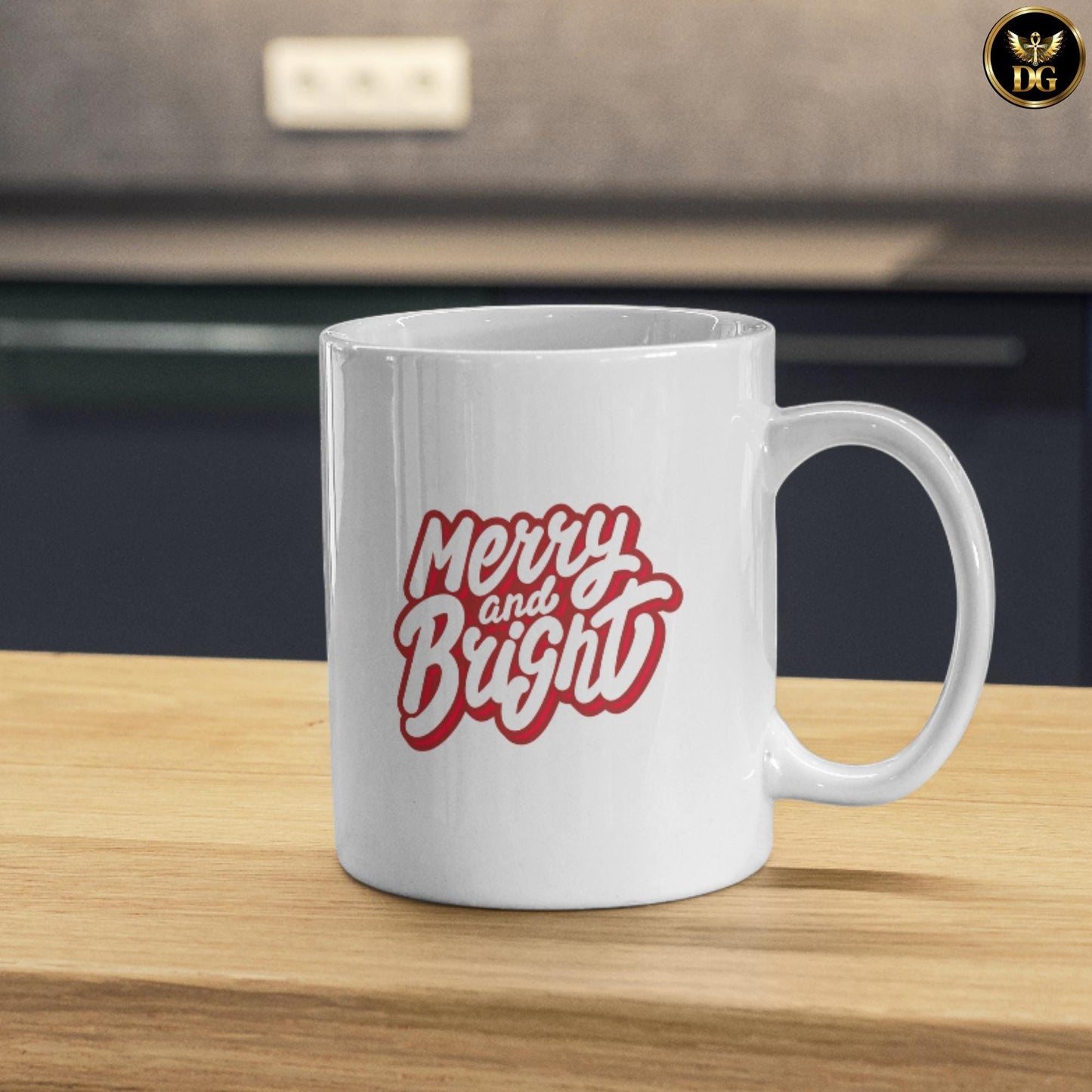 Editable Merry & Bright Christmas Bow Template • Add Any Name • Canva Link • Coquette Red Ribbon Mug  Shirt Design