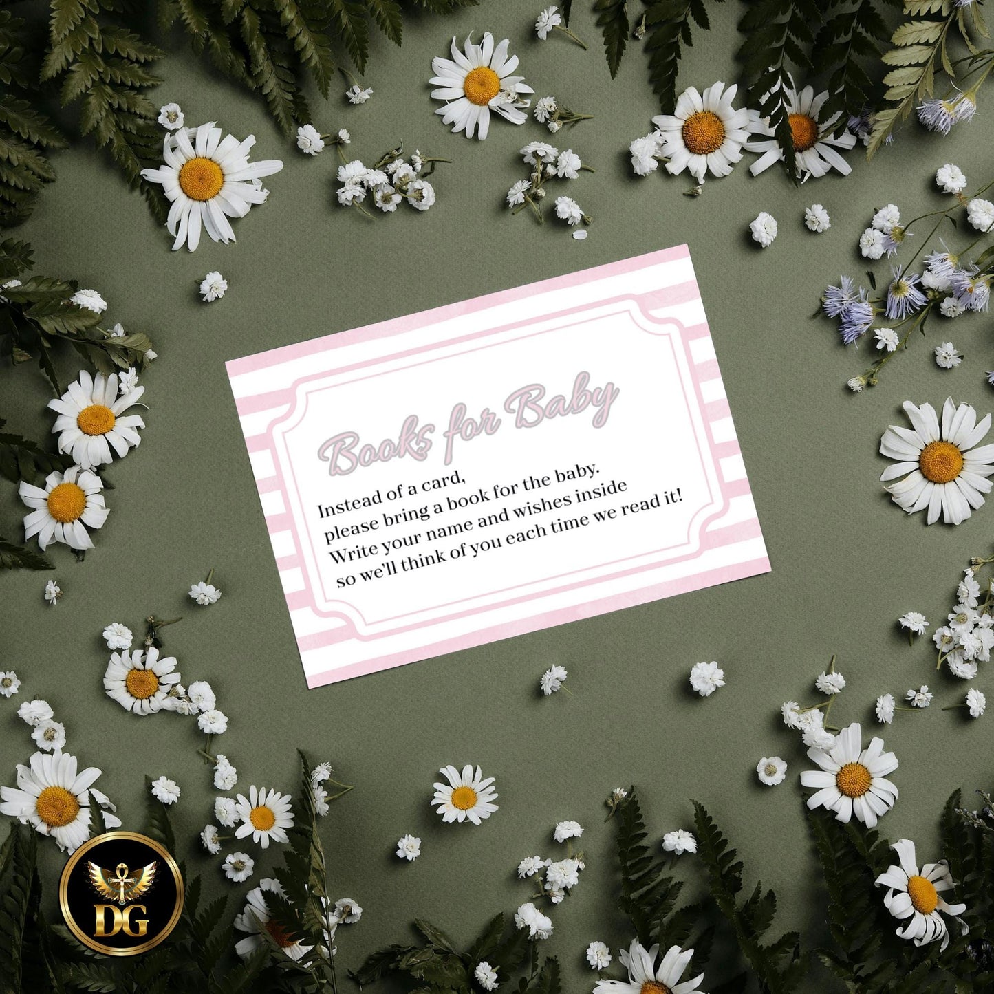 Pink Baby Shower Invitation Bundle, Editable Canva Template with Diaper Raffle & Book for Baby Cards, Modern Girl Shower Printable