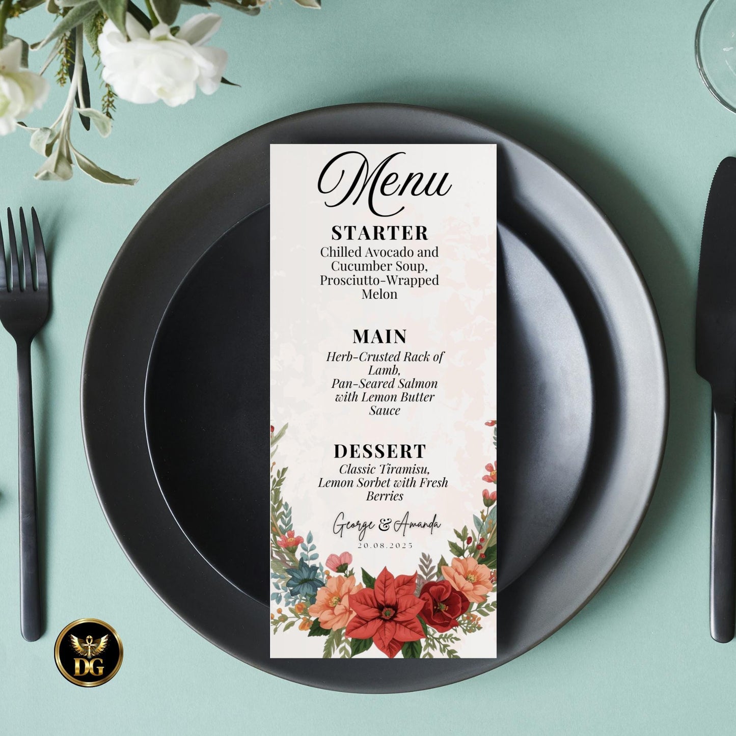 Christmas Wedding Invitation Bundle, Cream Gold Editable Canva Template with RSVP, Menu, Save Date, 7 Cards Instant Download