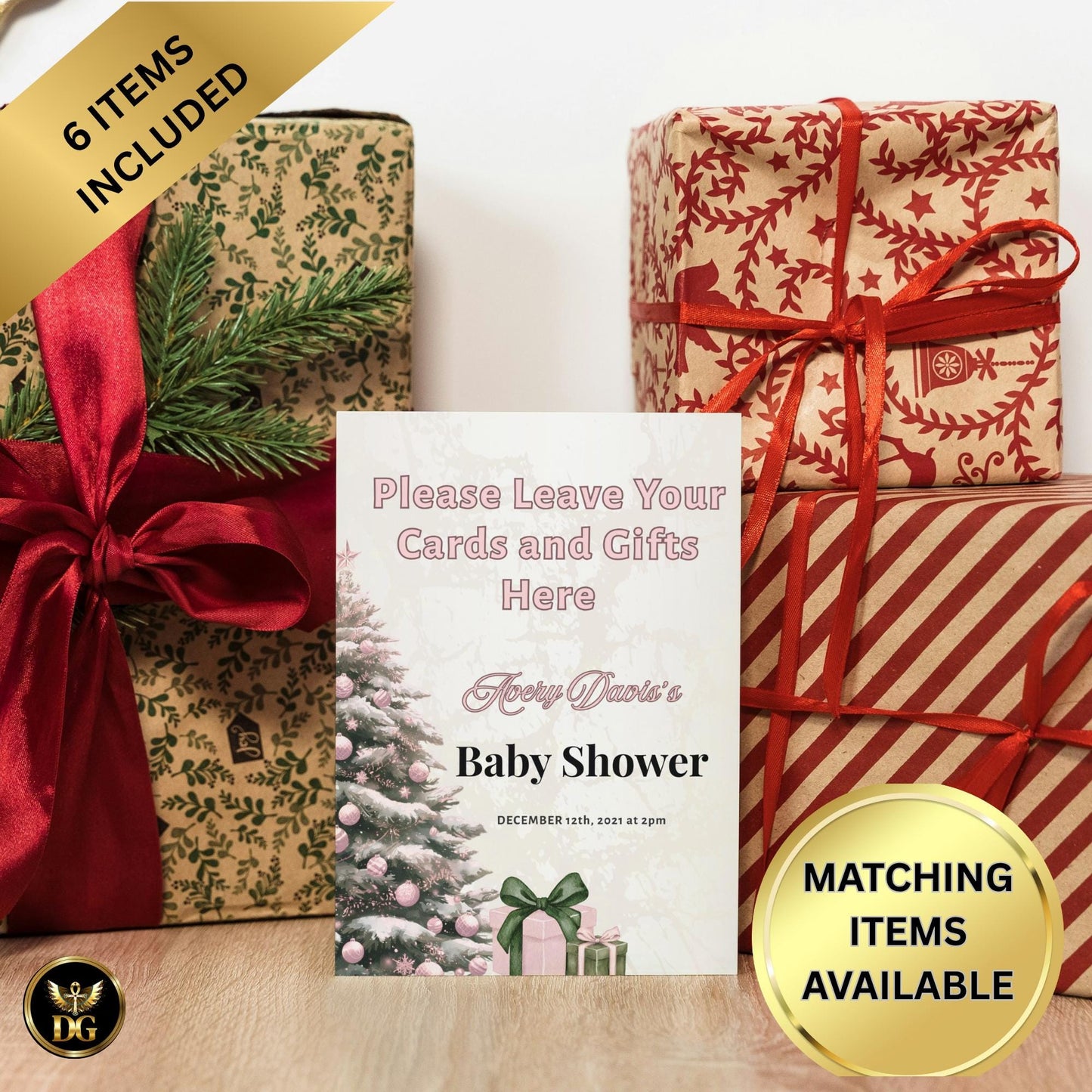 Baby It’s Cold Outside Christmas Baby Shower Signs Bundle | 6 Editable Canva Templates | Welcome & Table Signs | Matching Items Available