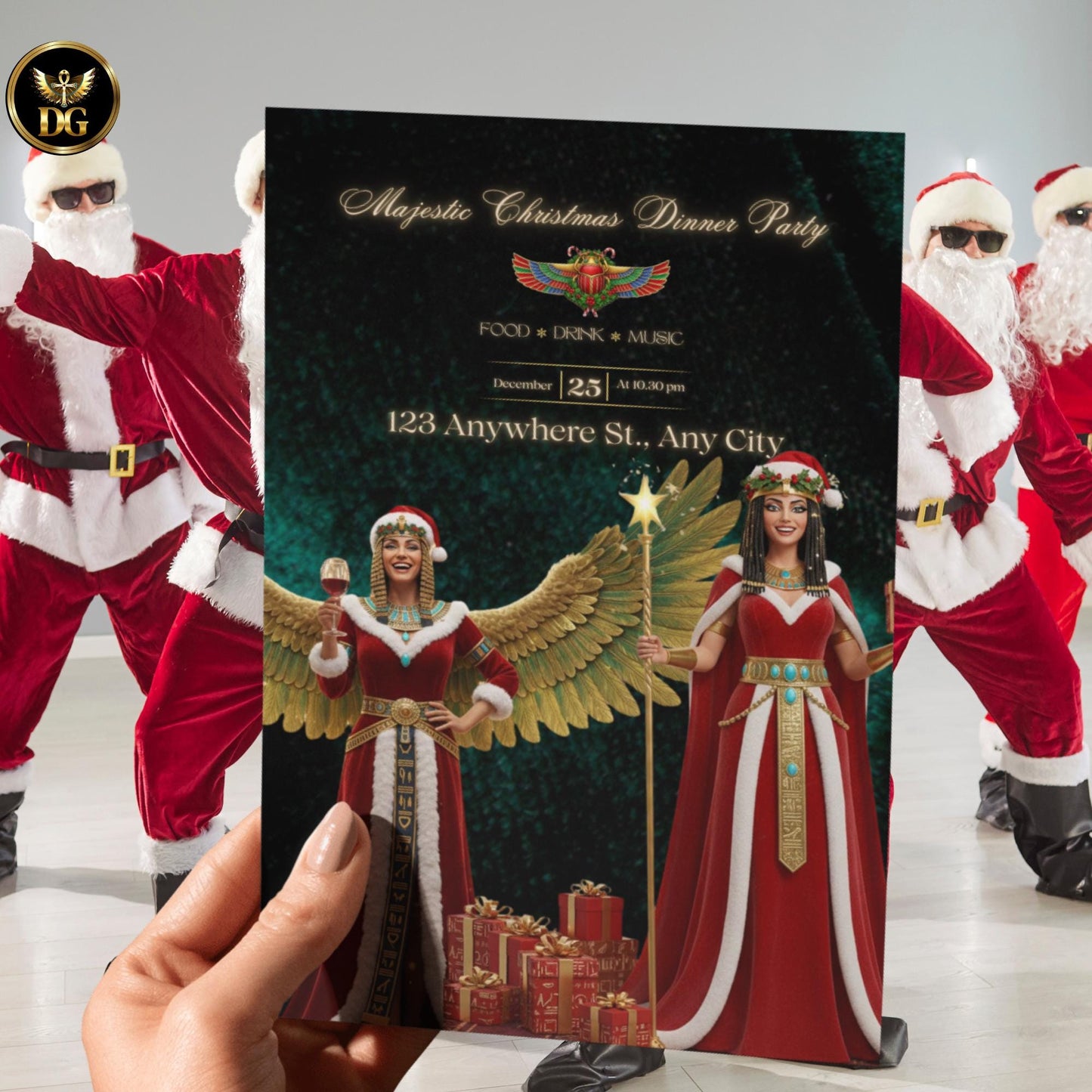 Royal Egyptian Christmas Dinner Party 6-Card Bundle