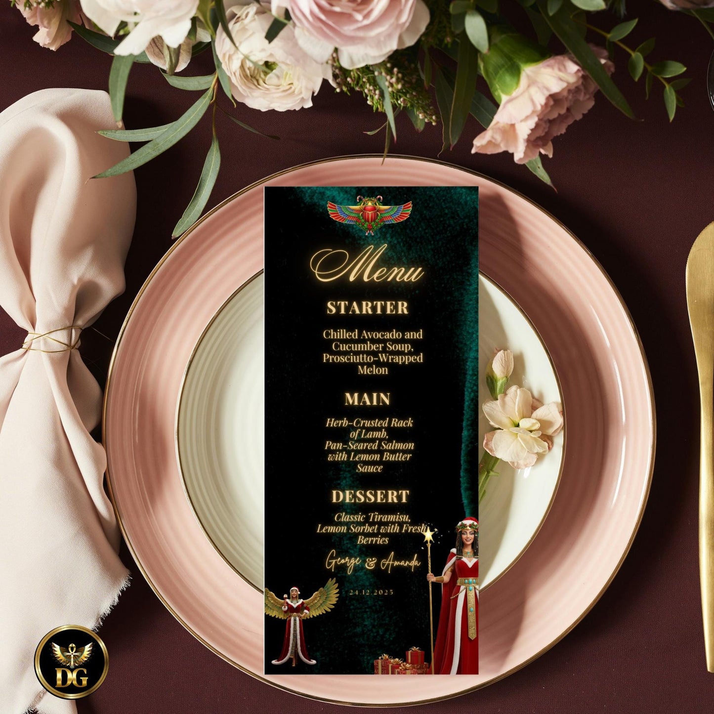 Royal Egyptian Christmas Dinner Party 6-Card Bundle