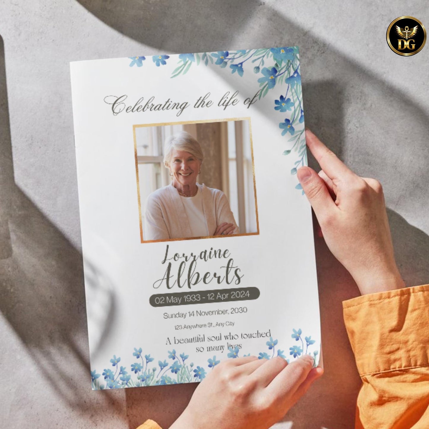 12-Piece Editable Funeral Bundle Canva, Celebration of Life Templates, In Loving Memory Program, Welcome Sign, Digital Invite, Prayer Card