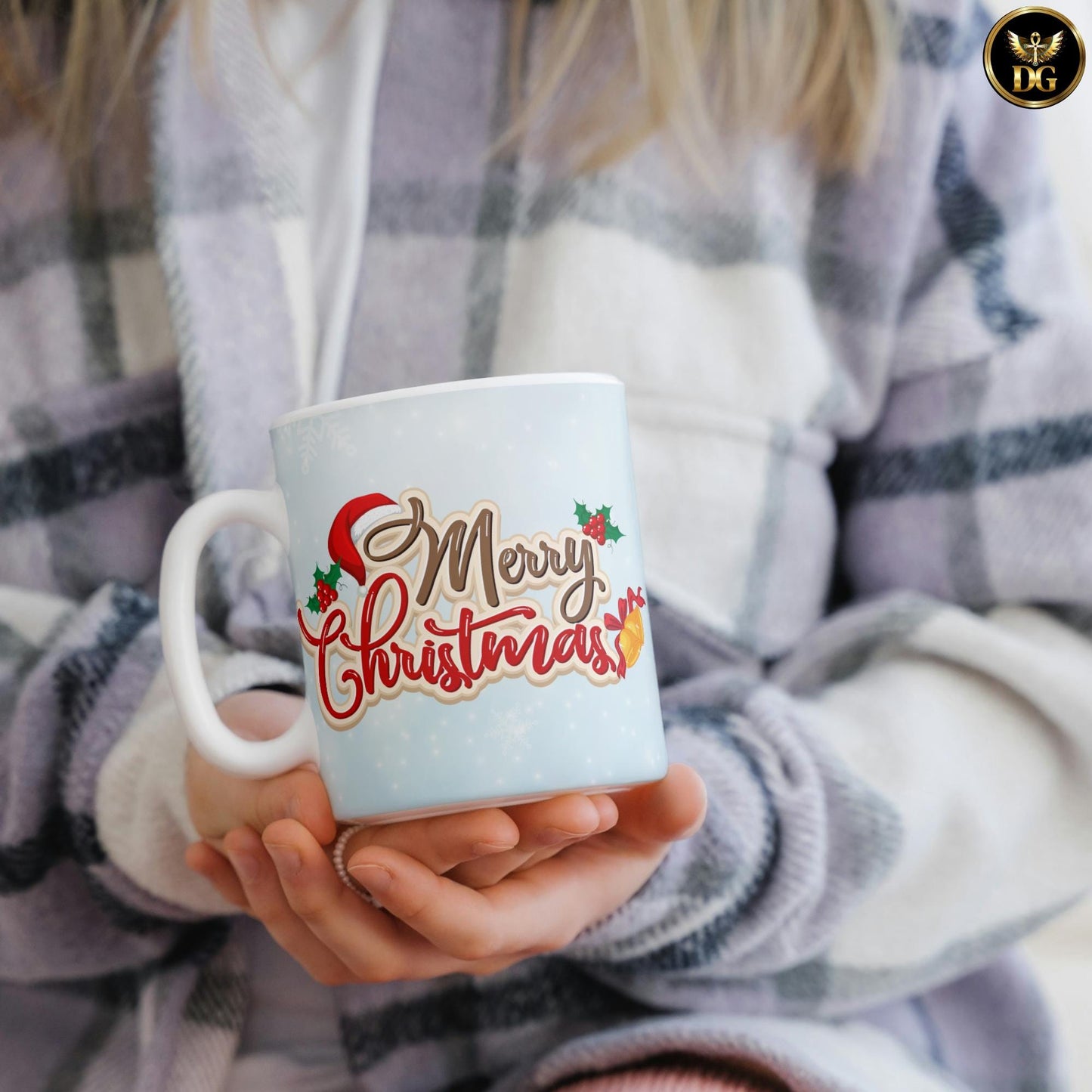 Merry Christmas Reindeer Mug | Holiday Ceramic Coffee Cup