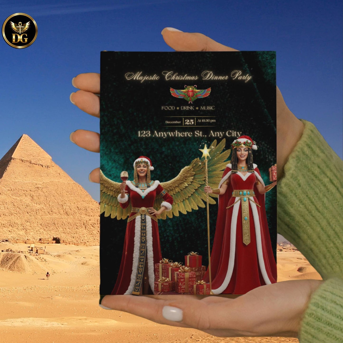Royal Egyptian Christmas Dinner Party 6-Card Bundle