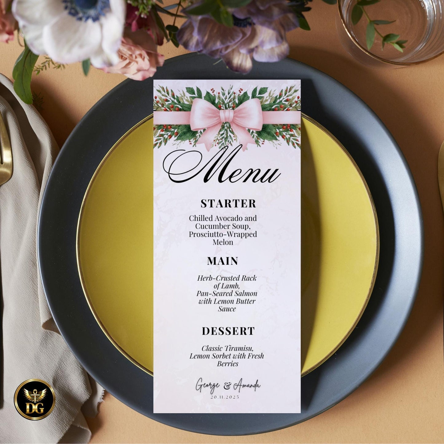 Elegant New Year Party Invitation Set | Pink Gold Canva Templates | Editable NYE Invite Bundle | Printable Holiday Cards