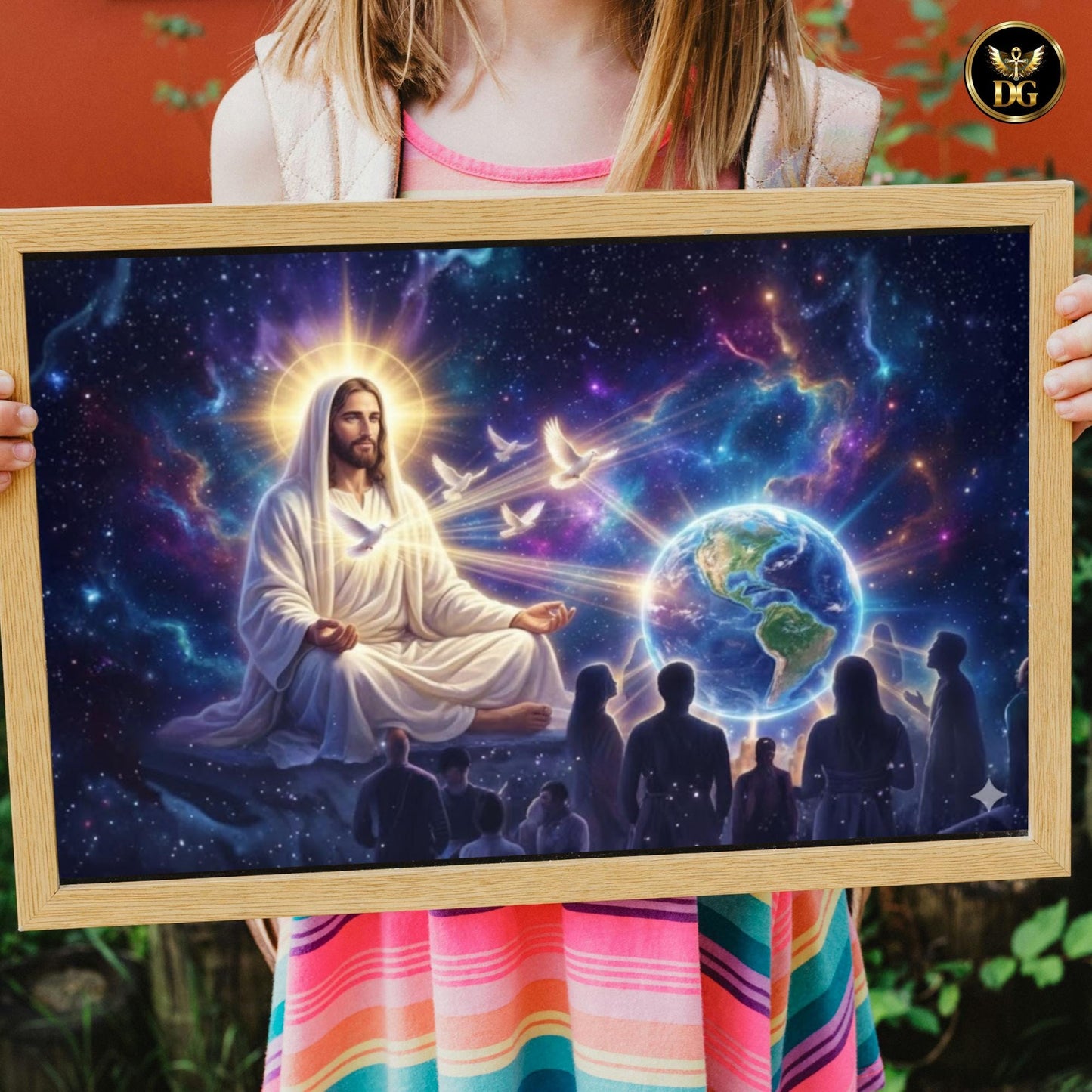 Spiritual Christ Art – Christ Consciousness & Divine Awareness Digital Print - Digital Wall Art, 5 Landscape PNG Sizes, AI-Generated