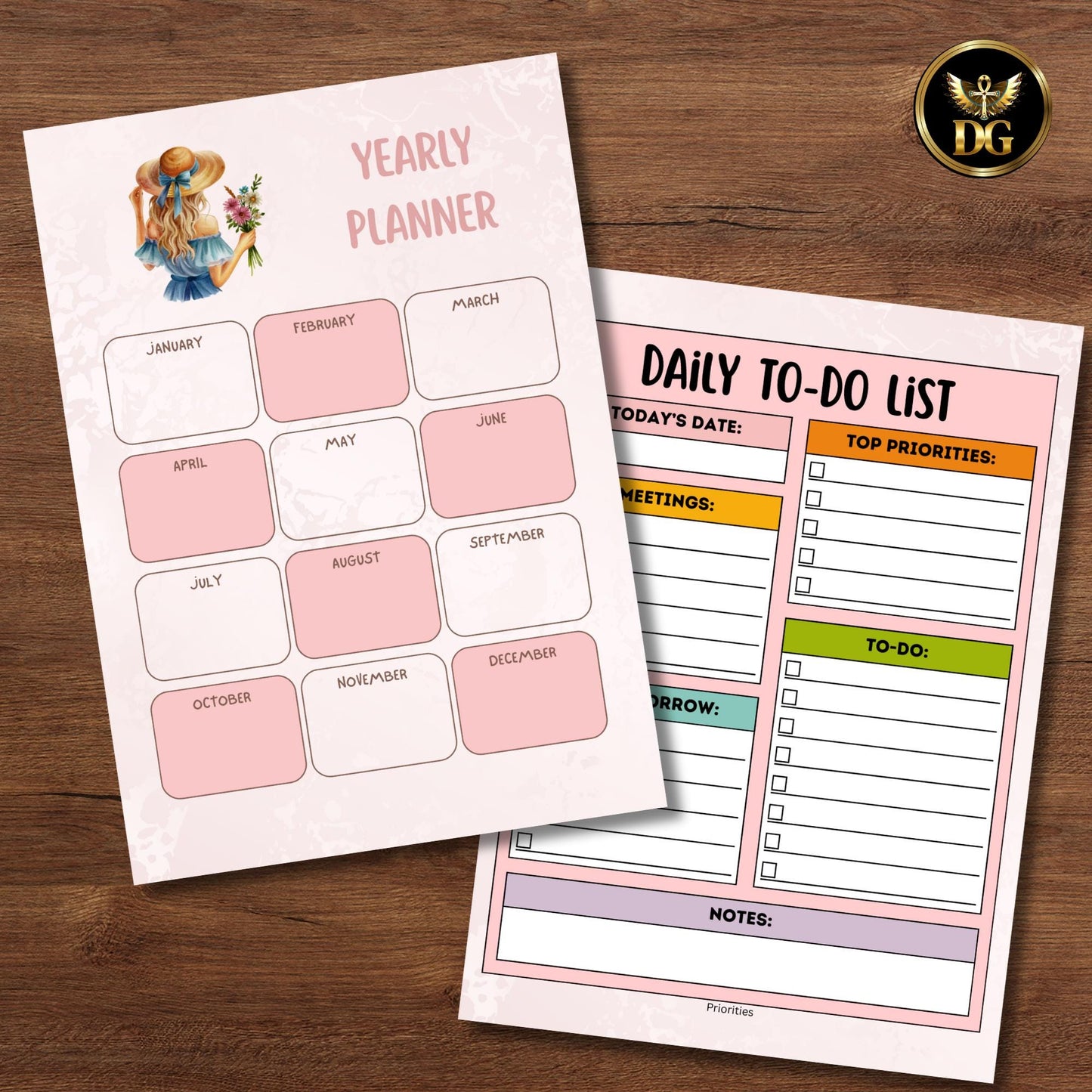 Undated Digital Planner | Minimal Lifestyle Planner | 30 Pages Printable Planner | Canva Editable PDF | Daily Weekly Monthly Planner